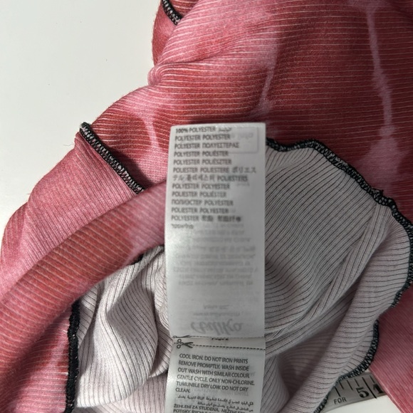 ***Adika Women’s Pink Tie Dye Long Sleeve Crop Top Sz S - Picture 5 of 5